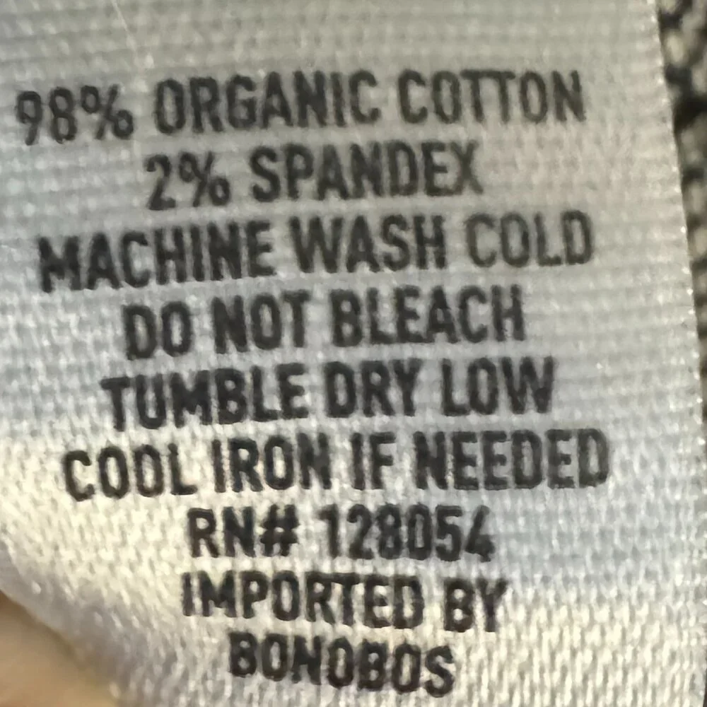 Bonobos Dark Blue Straight Jeans Organic Cotton Men's 31x30